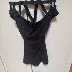 Black Strappy Athletic Top